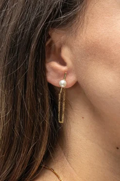 Ohrhänger 925/- Sterling Silber vergoldet Perlen 41184521486430