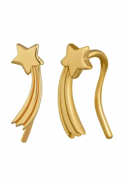 Ohrklemmen 925 Silber vergoldet Sternschnuppe 41184551534686