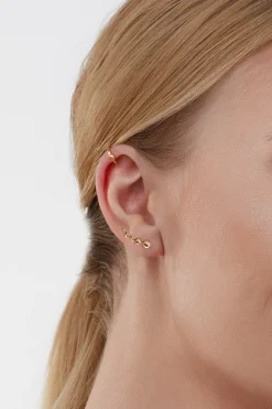 Ohrklemmen 925/- Sterling Silber vergoldet Mondzyklus Luna 41184534364254