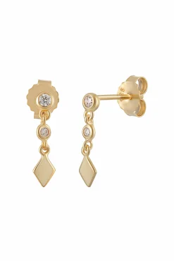 Ohrringe 925 Sterling Silber vergoldet Boho Zirkonia 41185216987230