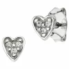 Ohrstecker 925/- Silber rhodiniert Herz Zirkonia 41183979274334