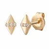 Ohrstecker 925 Silber vergoldet Rauten Zirkonia 41185100562526