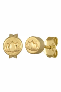 Ohrstecker 925/- Sterling Silber vergoldet Lotusblüte 41184524337246