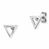 Ohrstecker 925 Sterling Silber rhodiniert Zirkonia Dreieck 41184223592542