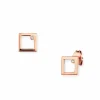 Ohrstecker 925 Sterling Silber rosé vergoldet Rechteck Zirkonia 41184563101790