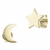 Ohrstecker 925 Sterling Silber gelb vergoldet Mond Stern 41184277626974