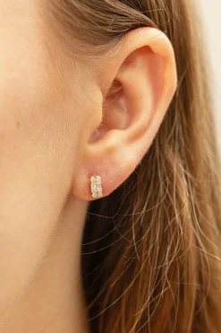 Ohrstecker 925 Sterling Silber gelb vergoldet Zirkonia 41185086898270