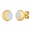 Ohrstecker 925/- Sterling Silber bicolor Mondzyklus Luna 41184533381214