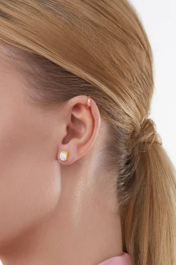 Ohrstecker 925/- Sterling Silber bicolor Mondzyklus Luna 41184533381214