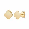 Ohrstecker 925 Sterling Silber gelb vergoldet Clover Kleeblatt 41184965230686