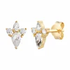 Ohrstecker 925 Sterling Silber gelb vergoldet Zirkonia 41185086406750