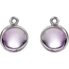 Pandora Amethyst Disk Earring Charm 290624AM
