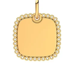 Pandora Anhänger Goldfarben Eckige Gravurplatte 364009C01