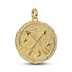 Pandora Anhänger Medaillon Goldfarben Gekreuzte Pfeile 764084C01