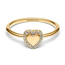 Pandora 163801C01 Damenring Herz Goldfarben