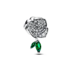 Pandora 793201C01 Silber-Charm Funkelnde Blühende Rose