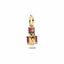Pandora Charm-Anhänger Beweglicher Nussknacker Goldfarben 763583C01