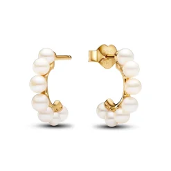 Pandora Damen Creolen Perlen Gelbgold 263179C01