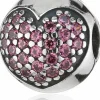 Pandora Damen-Charm 925 Sterling Silber Zirkonia rosa 791053CZS