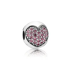 Pandora Damen-Charm 925 Sterling Silber Zirkonia rosa 791053CZS