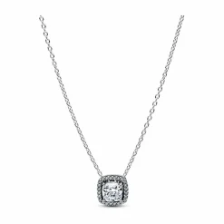 Pandora Damen-Kette Funkelndes Quadrat Heiligenschein 393560C02-45