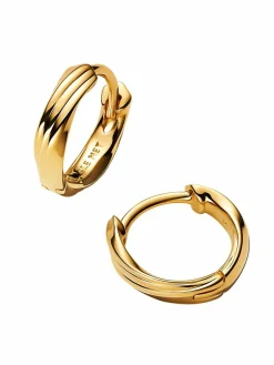 Pandora Damen-Ohrringe Huggies Gedreht Goldfarben 263871C00