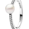 Pandora Damenring Süßwasserperle Größe 58 Silber 193158C01-58
