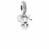 Pandora Moments Damen Anhänger Charm Babys-Teddybär Silber 792100CZ