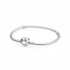 Pandora Moments Schlangen-Gliederarmband Herz-Verschluss 590719-16