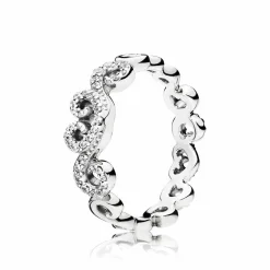 Pandora Ring 197117CZ-54 Frau Silber Herz wirbelt