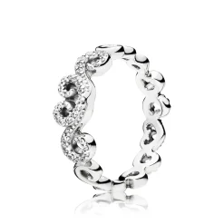 Pandora Ring 197117CZ-54 Frau Silber Herz wirbelt