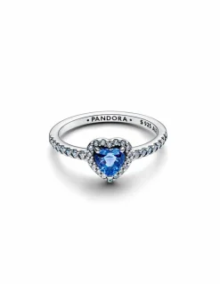 Pandora Silber Blaues Herz Ring 198421C05-52