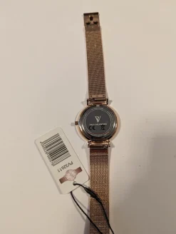 Paul Valentine Damen Armbanduhr ROSE GOLD PINK SEASHELL MESH 32 MM PV32611