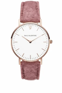 Paul Valentine Damen Armbanduhr MARINA ROSE GOLD PINK VELVET 32 MM PV32149