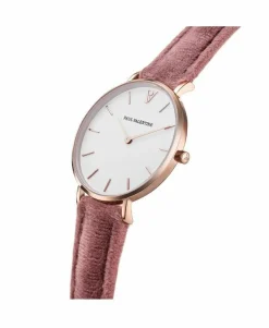Paul Valentine Damen Armbanduhr MARINA ROSE GOLD PINK VELVET 32 MM PV32149