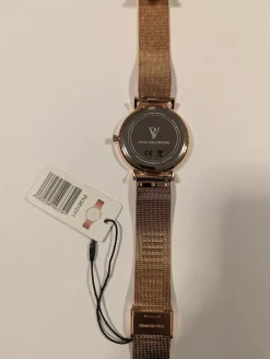 Paul Valentine Damen Armbanduhr WHITE MARBLE ROSE GOLD MESH 38 MM PV381011