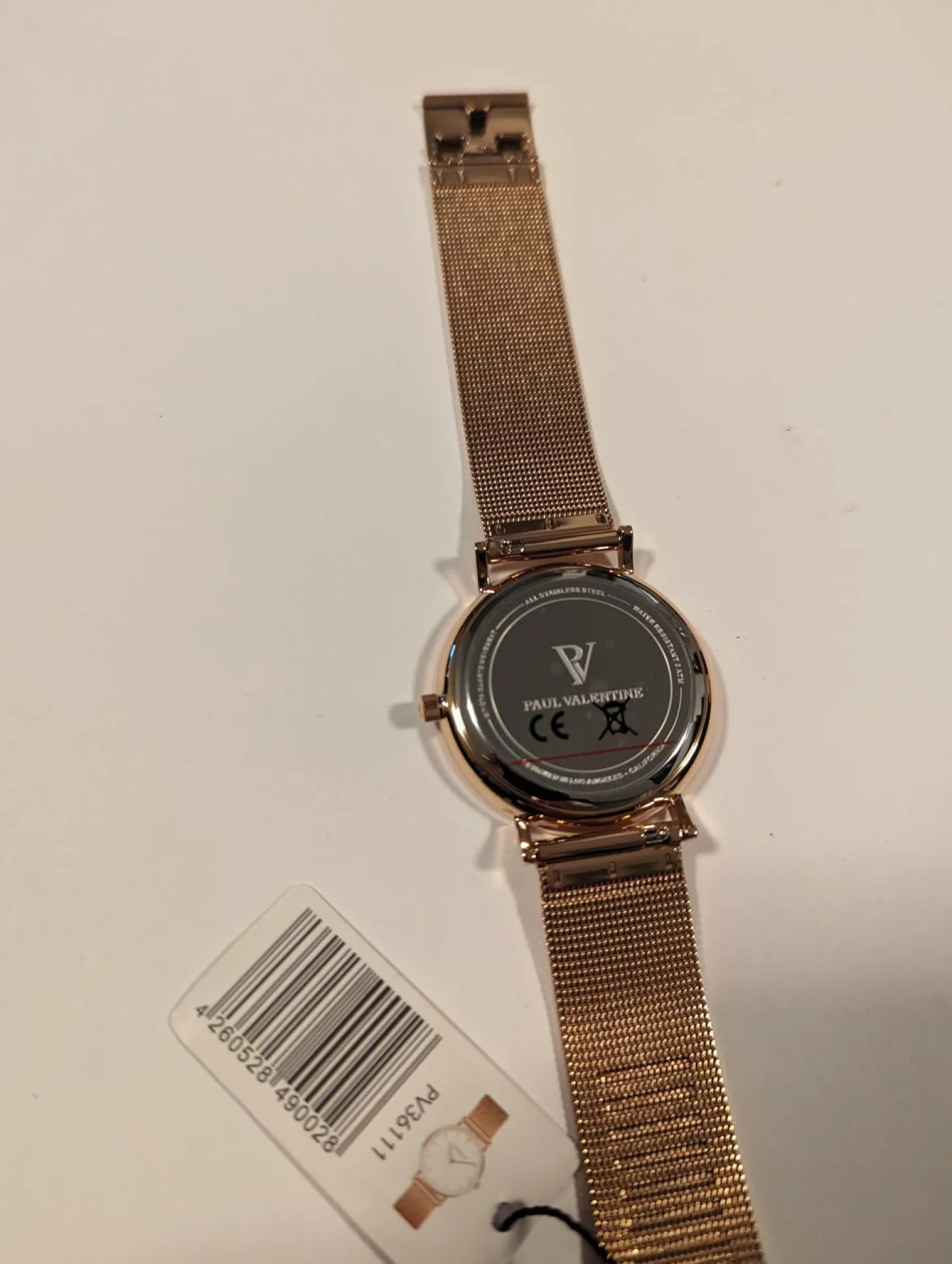 Paul Valentine Damen Armbanduhr MARINA ROSE GOLD MESH 36 MM PV36111