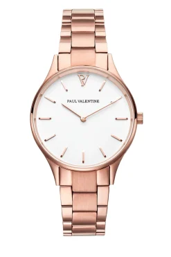 Paul Valentine Damen Armbanduhr HERMOSA ROSE GOLD BLACK 34 MM PV34112