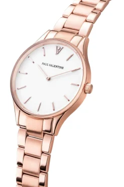 Paul Valentine Damen Armbanduhr HERMOSA ROSE GOLD BLACK 34 MM PV34112