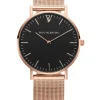 Paul Valentine Damen Armbanduhr PEARL ROSE GOLD MESH 38 MM PV38211
