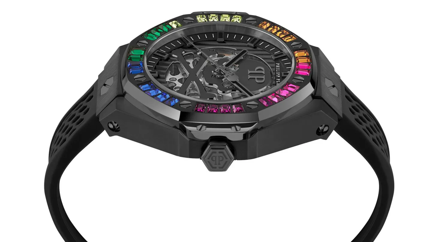 Philipp Plein Automatik Herrenuhr Plein $keleton Royal Rainbow