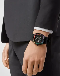 Philipp Plein Automatik Herrenuhr The $keleton Rainbow PWBAA0621