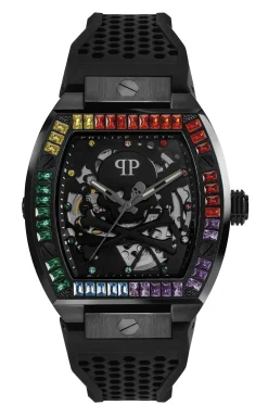 Philipp Plein Automatik Herrenuhr The $keleton Rainbow PWBAA0621