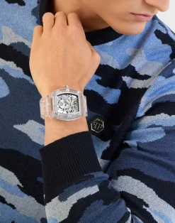 Philipp Plein Automatik Herrenuhr The $keleton Crystal