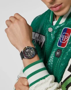 Philipp Plein Automatik Herrenuhr $keleton $pectre Rainbow