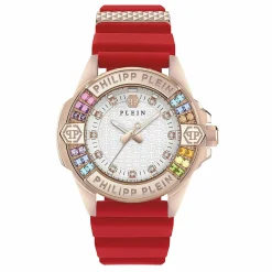 Philipp Plein Damen Armbanduhr PWOFA0325 Plein Majesty Rosé/Rot