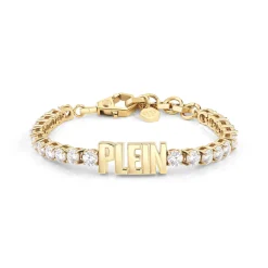 Philipp Plein Damen Armband Armkette Edelstahl IP Gold Lettering