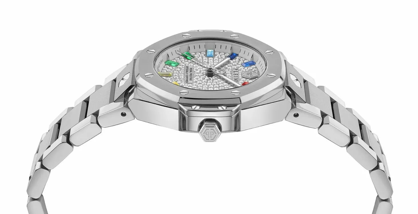 Philipp Plein Damen Uhr Royal Prestige PW4FA0425 Kristall 33 mm Edelstahl