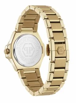 Philipp Plein Damen Uhr Royal Prestige PW4FA0525 Edelstahl Gold 33 mm Kristall‑Lünette