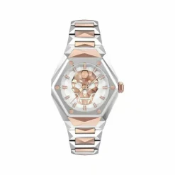 Philipp Plein Damen Uhr „The Skull Spikes Lady“ PWADA0624 Roségold / Silber 40 mm